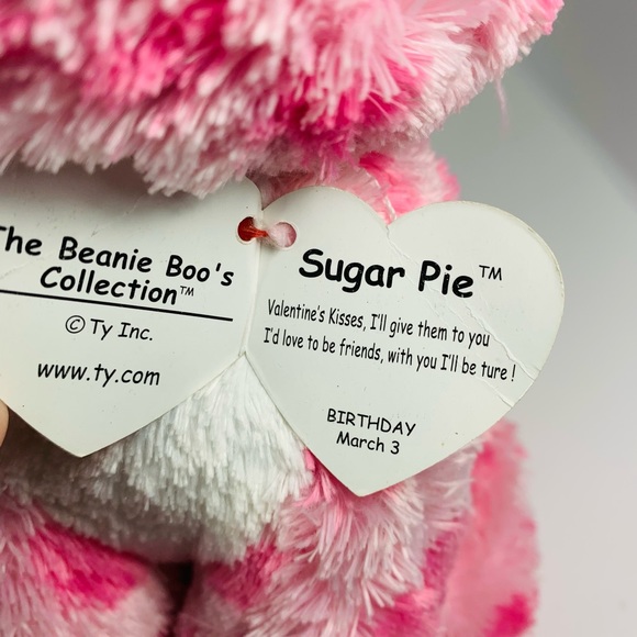 Ty Beanie Boos Sugar Pie Pink Valentine Unicorn Plush 9” Stuffed Animal Toy - Picture 7 of 10